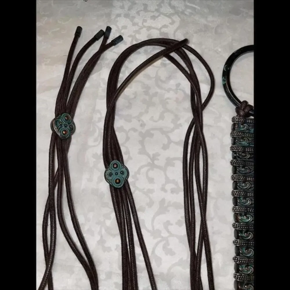 Womens Green Copper Like Belt‎ String Closure Tie Around
